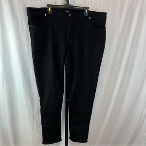 Universal Standard Mid Rise Skinny Seine 32" Black Jeans, size L 26
